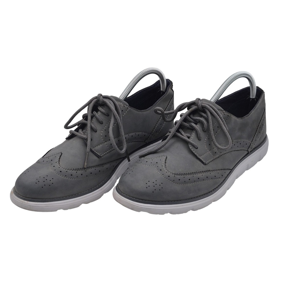 Dexter Comfort Shoes Mens Size 10 Gray Wingtip Oxford Memory Foam Casual Brogue